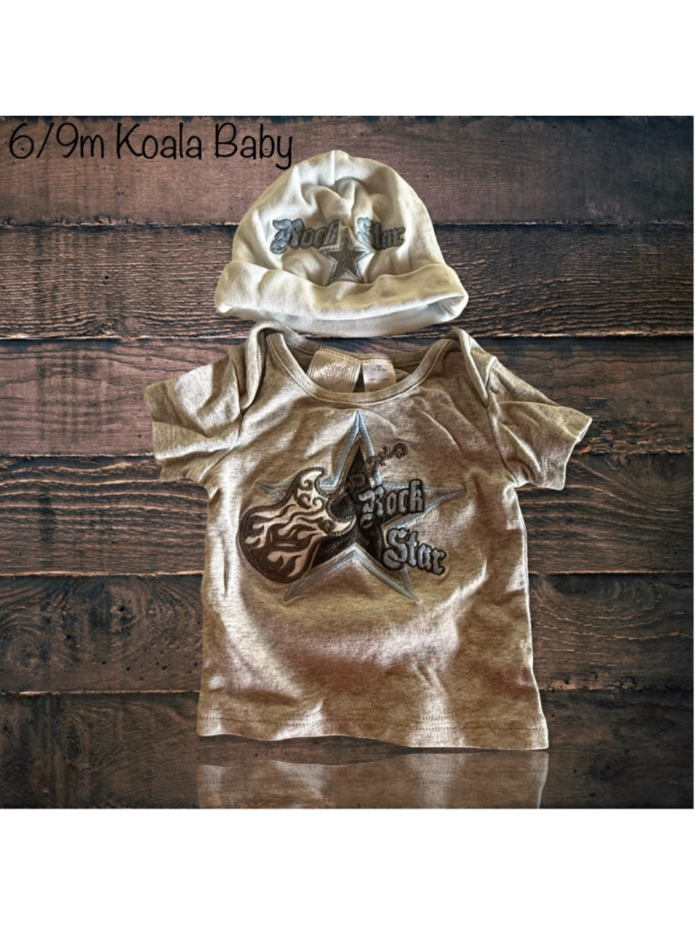 6/9m Koala Baby Rock Star Top and Hat Set